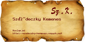 Szádeczky Kemenes névjegykártya